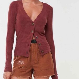 Urban Outfitters Out From Under Ribbed Cardigan Lightweight Sweater Women’s XS